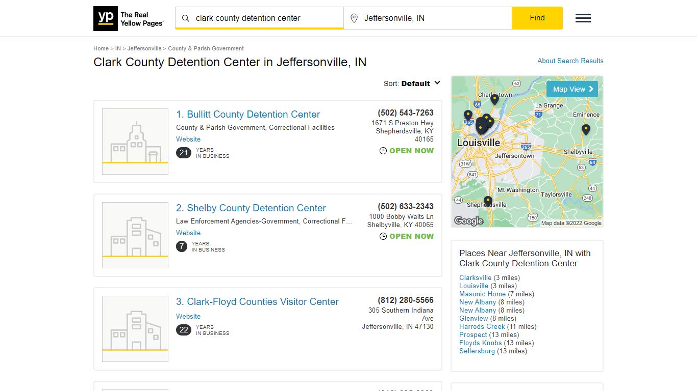 Clark County Detention Center in Jeffersonville, IN - Yellow Pages
